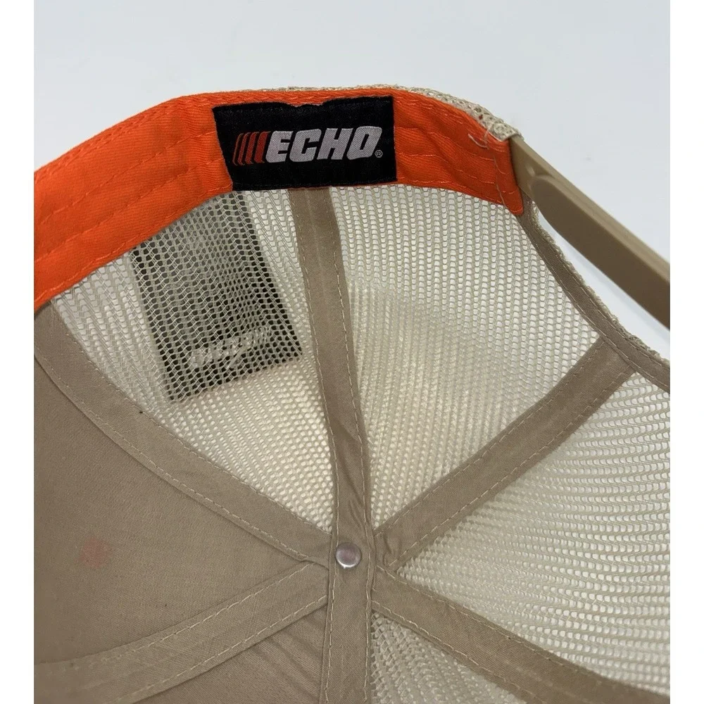 ECHO Men's Hat Cap Outdoor Power Equipment Snapback Adjustable Orange NEW NWT